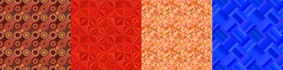 Poster - Seamless color geometric pattern set