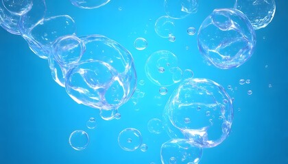 Wall Mural - bubbles in water, ai generated