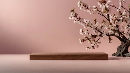 Canvas Print - cherry blossom in the garden, ai generated