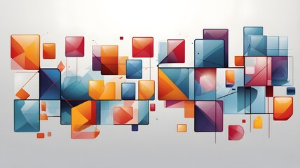 Poster - abstract colorful background with arrows, ai generated