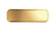 © mg photo - Rectangle fluid gold button isolated on white created with Generative AI