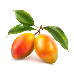 Wall Mural - mango fruit with leaves