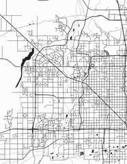 Wall Mural - Minimalist white map of Glendale, Arizona – A modern map print highlighting infrastructure of the city, useful for tourism purposes
