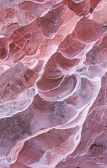Poster - A close-up view of the layered and textured rock formations in the Utah Canyonlands, showcasing the beautiful interplay of pink and white hues
