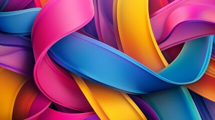 Wall Mural - Beautiful abstract background. Colorful twisted ribbon background 