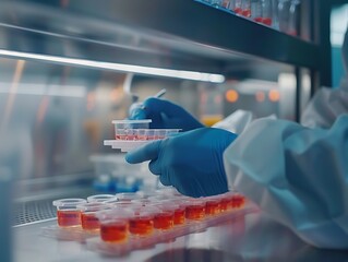 Poster - Scientist Working with Samples in Laboratory