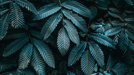 Green tropical plant close-up