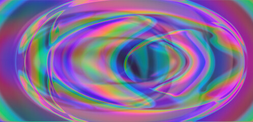 Poster - Abstract psychedelic background with neon colorful geometric patterns.