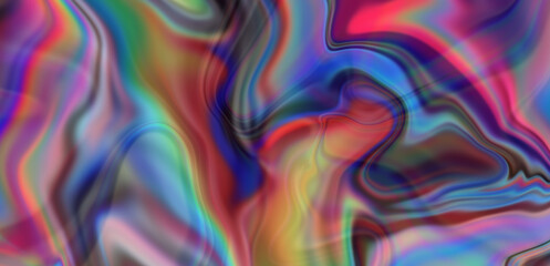 Poster - Abstract artistic background with neon acid colorful splashes of paint. Psychedelic trippy vivid texture.