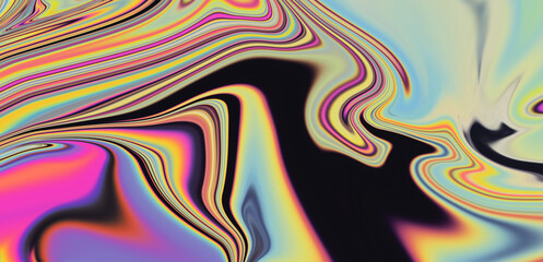 Poster - Abstract psychedelic background with trippy colorful acid stains.