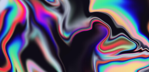 Poster - Abstract artistic background with neon acid colorful splashes of paint. Psychedelic trippy vivid texture.