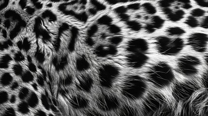 Wall Mural - leopard skin background texture, real fur retro design, close-up wild animal hair modern