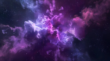 Wall Mural - spectacular cosmic cloud explosion within transparent square with black background. colorful nebula 