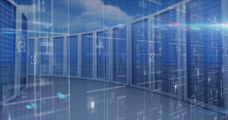 Poster - Image of data processing over computer servers