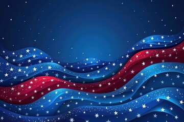 Wall Mural - Stars and Stripes: USA Patriotic Background