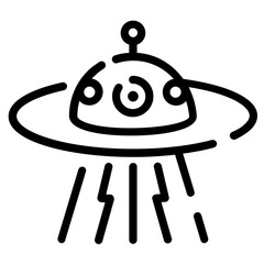 Canvas Print - UFO icon design outline