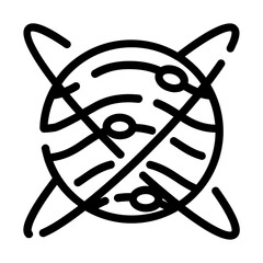 Sticker - planet icon design outline