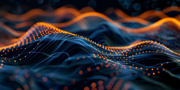Abstract Smooth Wavy Strips Colorful Golden Glass 3D Object abstract wallpaper