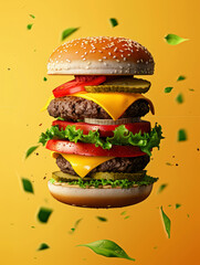 Poster - Hamburger with cheese melt