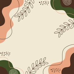 Abstract Hand Drawn Boho Background