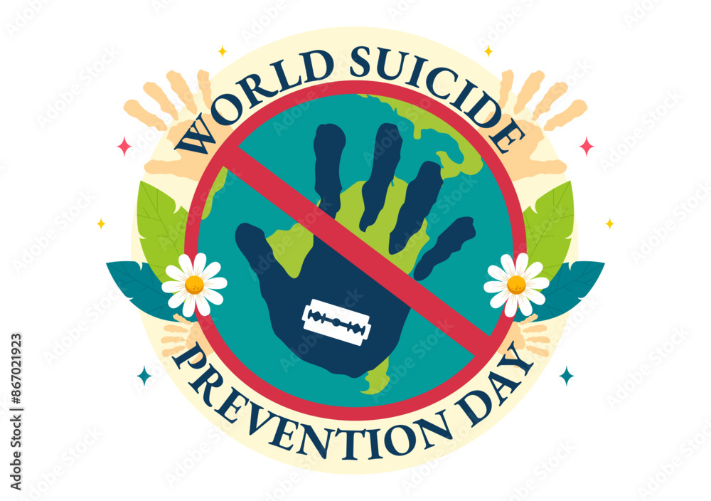 World Suicide Prevention Day Vector Illustration on September 10 with a ...