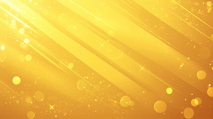 Poster - Abstract golden background with diagonal lines and bokeh, with copy space text for elegant, luxury, and festive