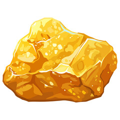 Shiny gold nugget illustration