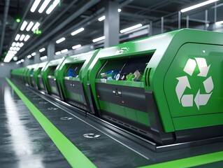Poster - Automated Smart Waste Management System with Recycling Facility Showcasing Environmental Technology