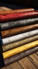 Wall Mural - close up of a wooden sticks HD 8K wallpaper Stock Photographic image