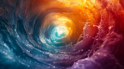 Wall Mural - swirling colourful emotional vortex.
