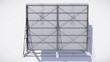 © Wayu - Large parking roof 3D model and illustration with design elements such as metal, architecture.
