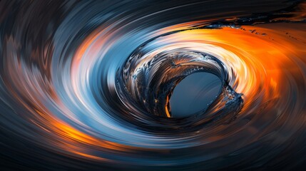 Modern abstract background. Beautiful circular abstract. Transformation scene, dark orange, curve effect, and circular abstraction. Abstract futuristic shapes, 3d render 