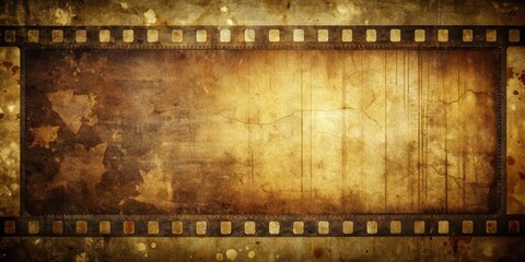 Poster - Vintage background with old film weathered damaged and scratched texture with a dark vignette , vintage, background