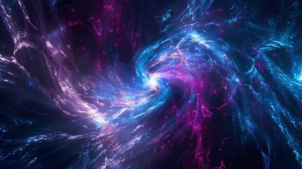 Wall Mural - abstract cosmic swirl with vibrant hues