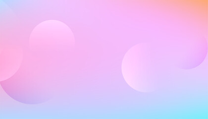 Canvas Print - beautiful and abstract pastel color gradient backdrop with round design