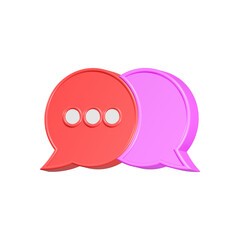 Poster - Chat talk symbol 3d icon shinny