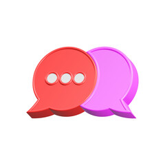 Poster - Chat talk symbol 3d icon shinny