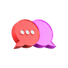 Poster - Chat talk symbol 3d icon shinny