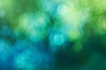 abstract bokeh background，Minimalist Gradient Blur Background in Blue and Green