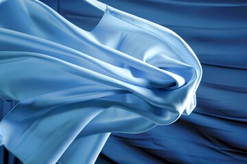 abstract smooth, elegant, and transparent blue cloth