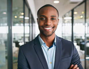 Wall Mural - Potrait of Business Executive in Modern Office