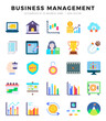 © Icon - Set of simple Flat Business Management Icons. Flat art icons pack. Vector illustration.