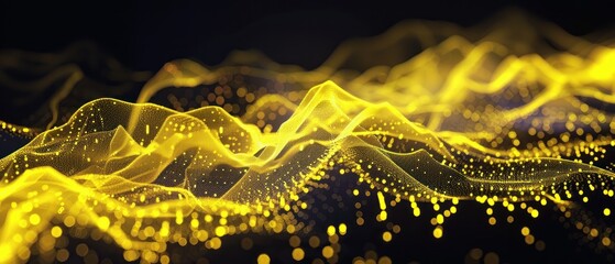 Poster - digital technology network connection abstract plexus geometry background