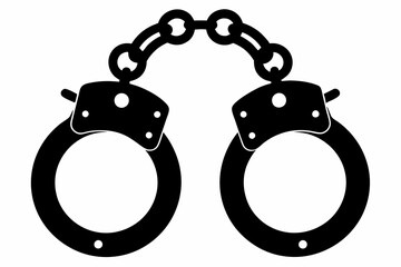 handcuffs crime vector illustration, handcuffs icon