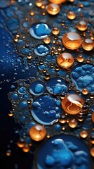 Wall Mural - drops of water HD 8K wallpaper Stock Photographic image