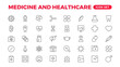 © artnazu - Set of Medical and Healthcare related Linear icons. healthcare, Medicine, medicine, check-up, doctor, dentistry, pharmacy, lab, scientific discovery, sign symbol icon collection.