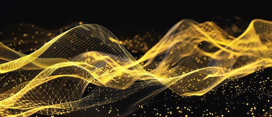 Poster - digital technology network connection abstract plexus geometry background