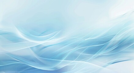 Wall Mural - Elegant Abstract Blue Waves and Lines Background for Tech and Corporate Events

