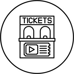 Canvas Print - Ticket office Icon