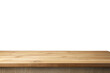 © Newz - Empty natural wooden table top isolated with transparent background
